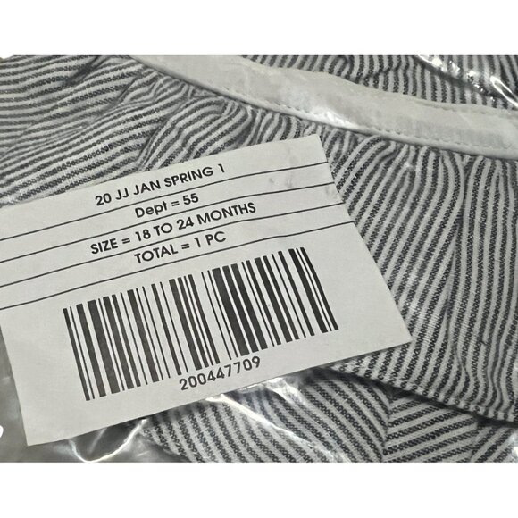 Janie & Jack Striped Bow Front Baby Girls Sun Hat Sz 18-24 Months Girls - Picture 7 of 8